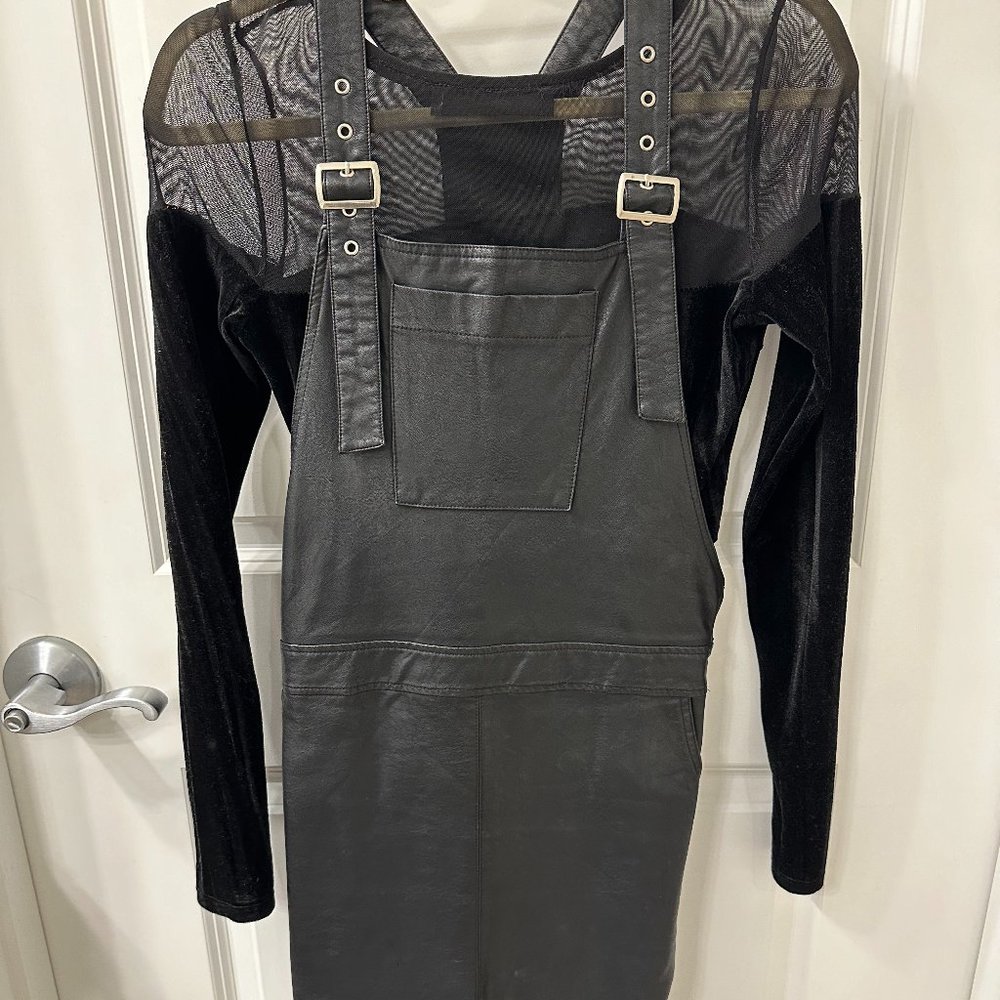 Wishful Thinking - Leather Moto Mini Dress